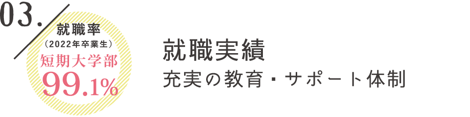 就職実績充実の教育・サポート体制