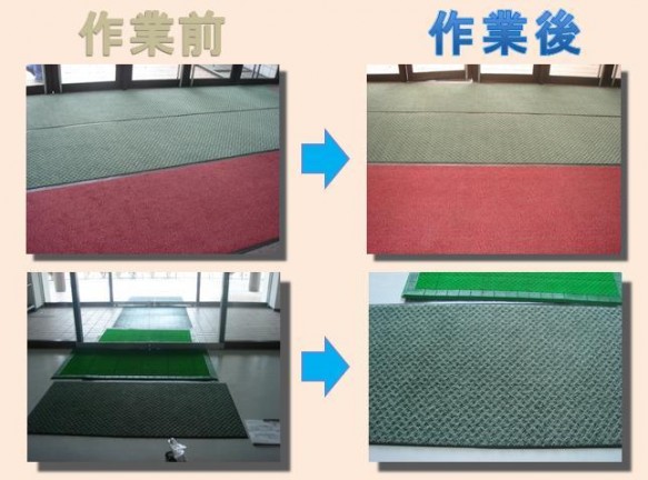玄関マットの定期洗浄 玄関マットの定期洗浄