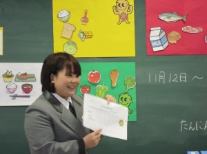 2年生「朝食をしっかり食べよう」 2年生「朝食をしっかり食べよう」