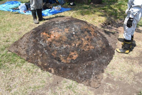 焼成遺構の型取り完成