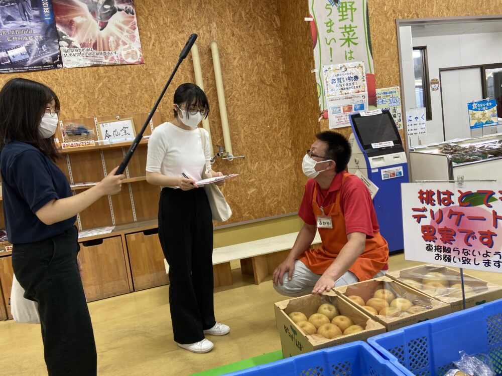 はたけんぼ様（須賀川市にある農産物直売所です。生産者様の愛情で育つ新鮮な野菜やくだもの等で溢れています）
